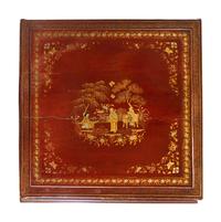 APPROVED FOR DONATION A Chinese Export Lacquer Box on a Later Stand
