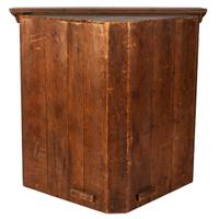 A Federal Red Painted Walnut Corner Cupboard