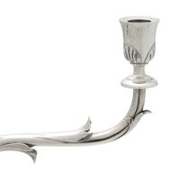 A Pair of Danish Silver Four -Light Candelabra