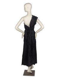 Issey Miyake Black One-Shoulder Gown