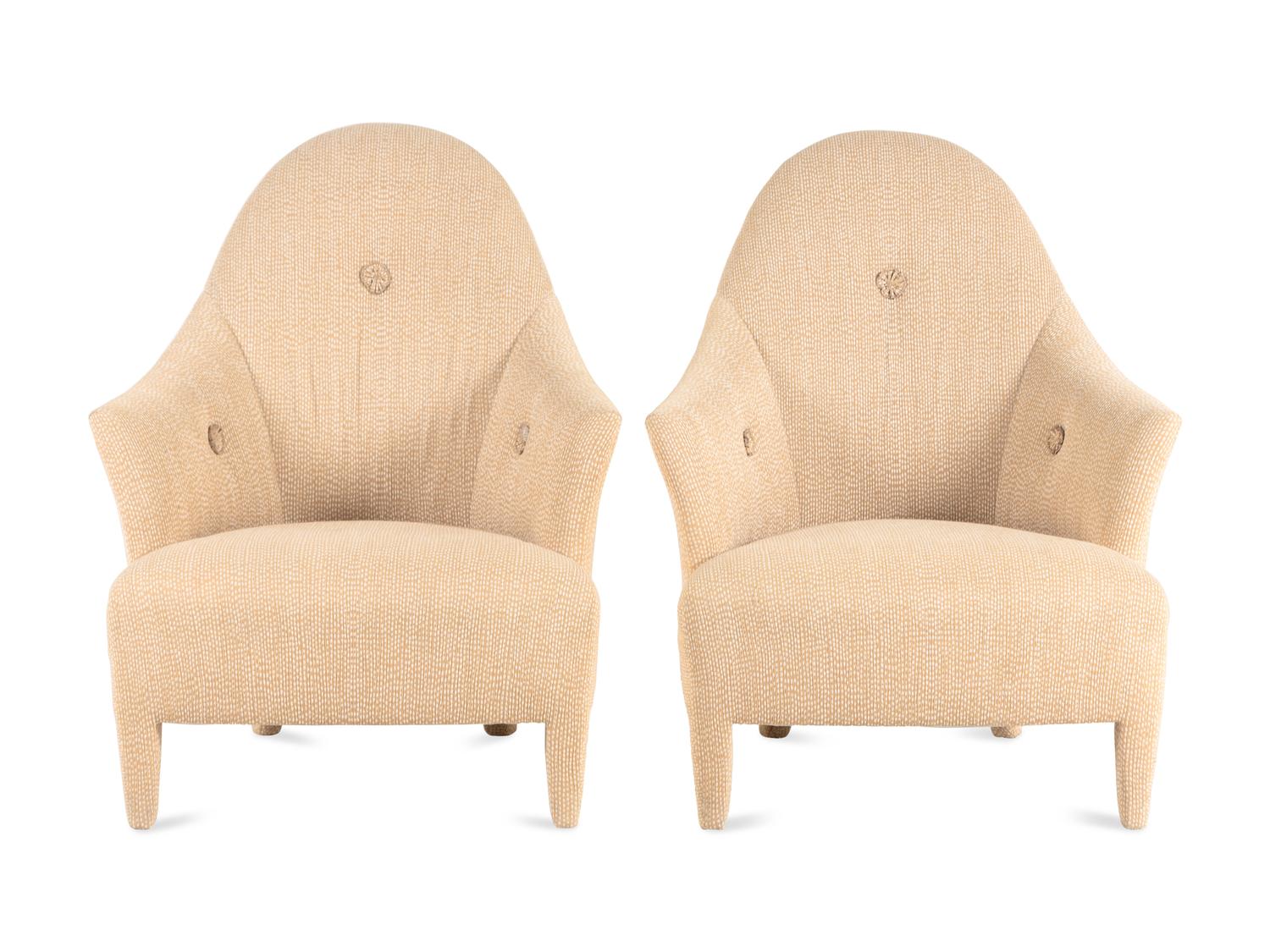 A Pair of John Hutton for Donghia Ghost Chairs
