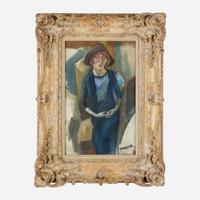 Jules Pascin (French, 1885-1930) Hermine en Bleu