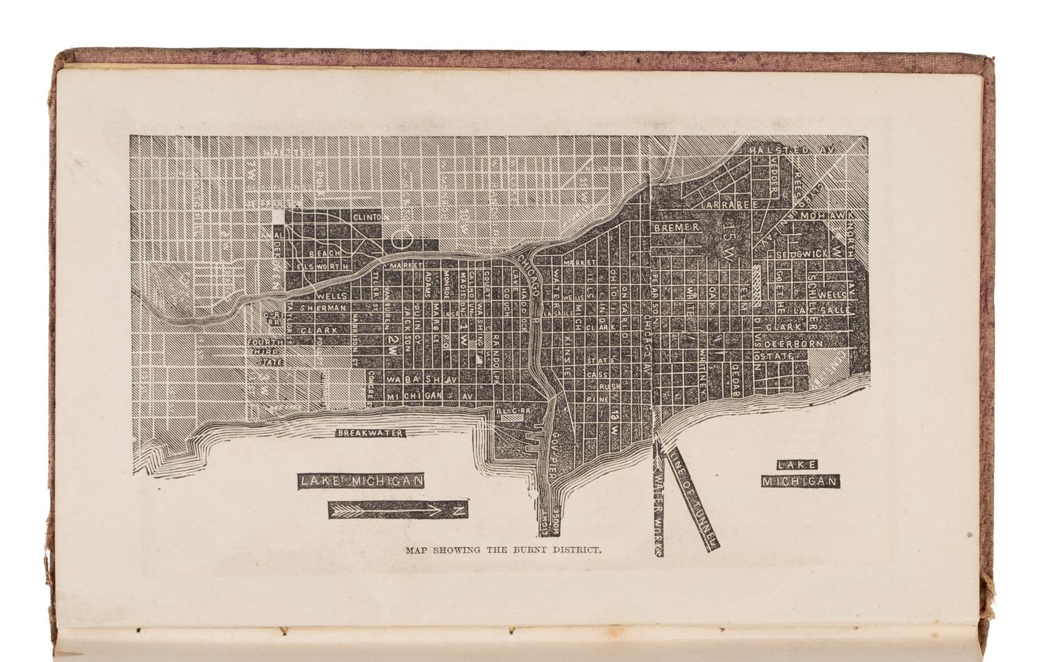 [Chicago Fire]. A group of 27 works about Chicago and the Fire, including: