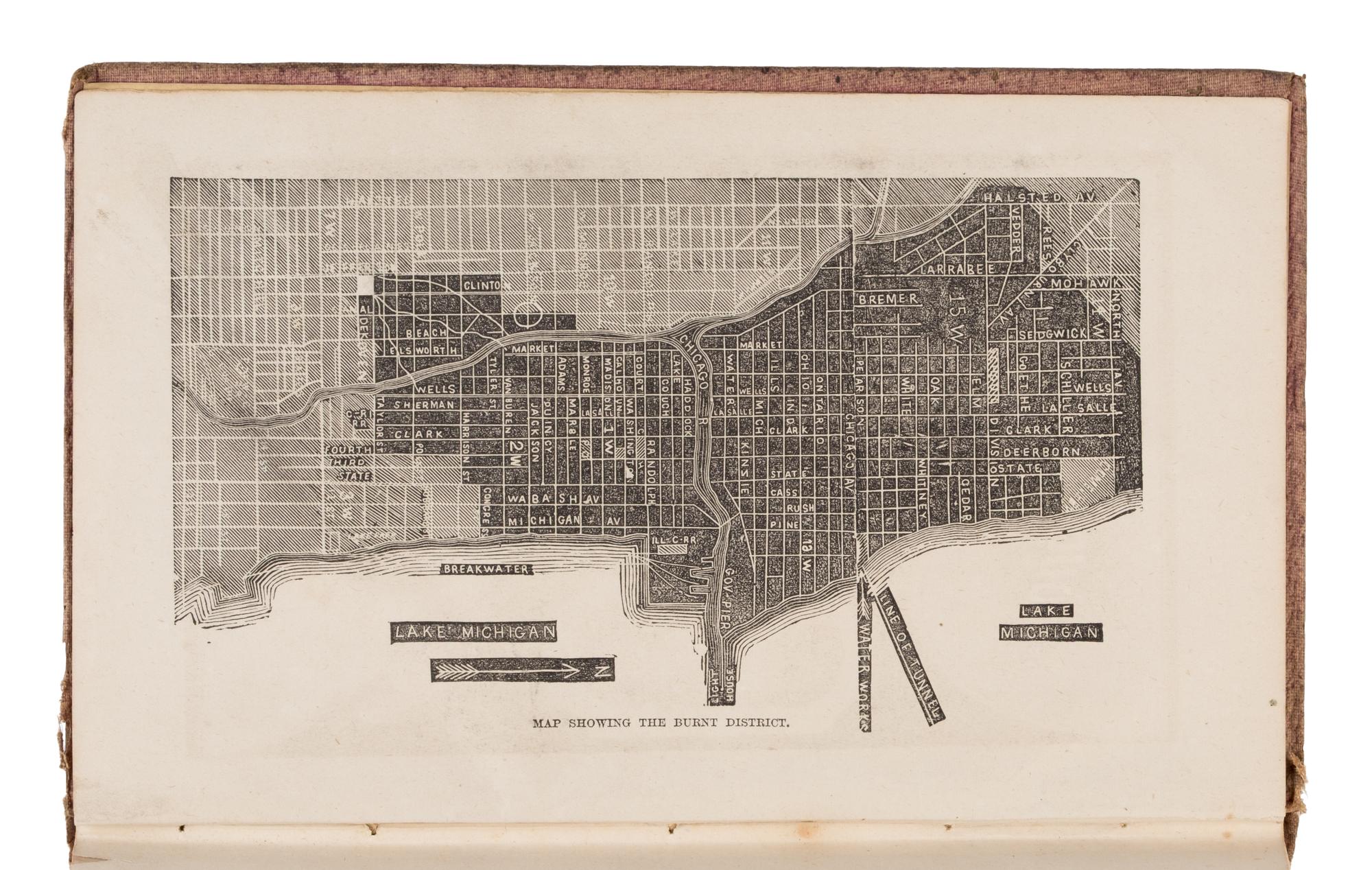 [Chicago Fire]. A group of 27 works about Chicago and the Fire, including: