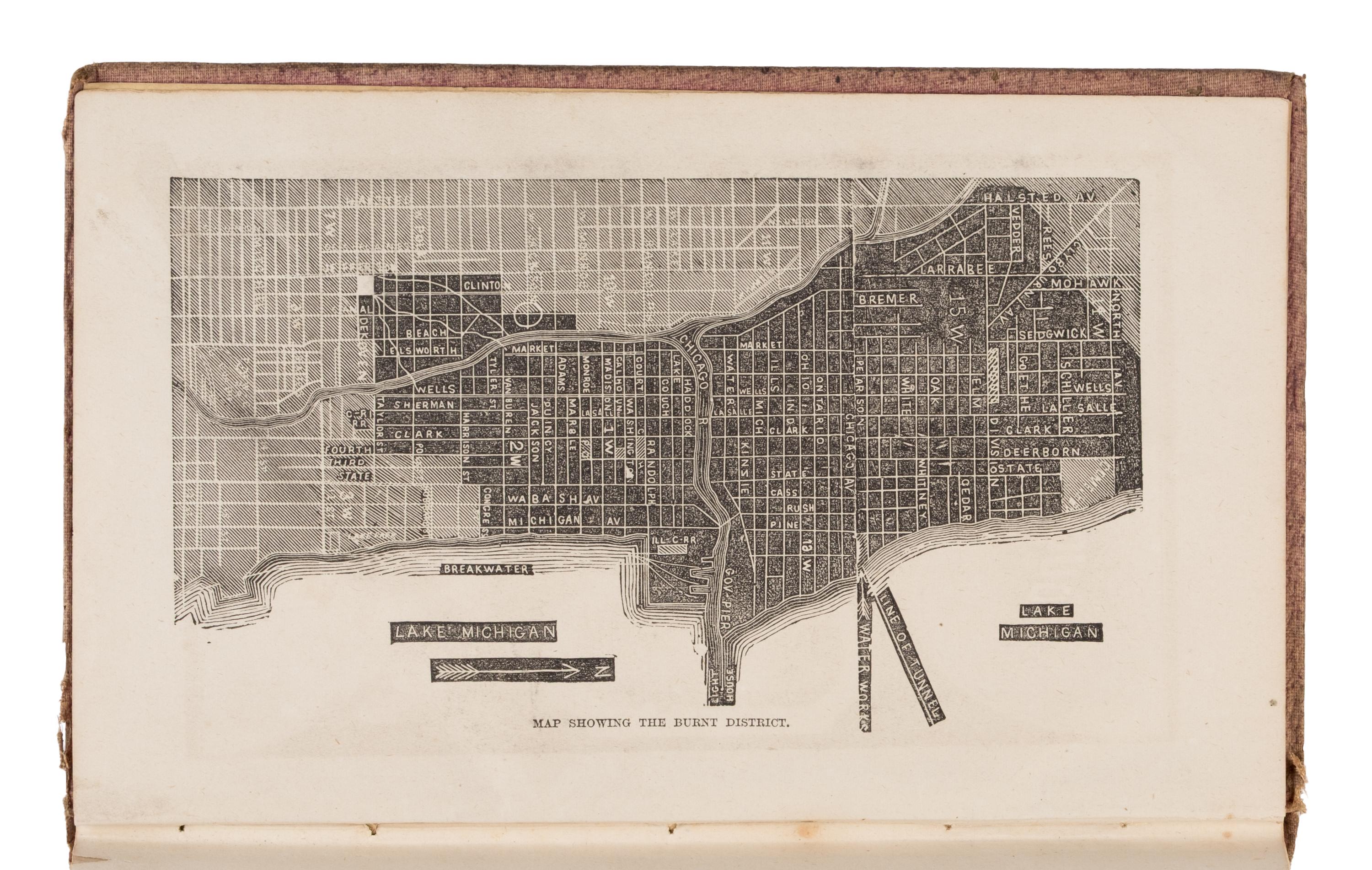 [Chicago Fire]. A group of 27 works about Chicago and the Fire, including: