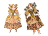 Two Italian Painted and Dressed Paper Pantins