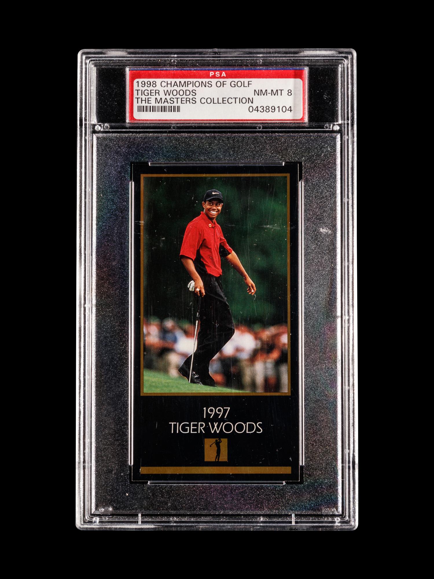 A 1998 Champions Of Golf, The Masters Collection, Tiger Woods Rookie Card, PSA 8 NM/MT