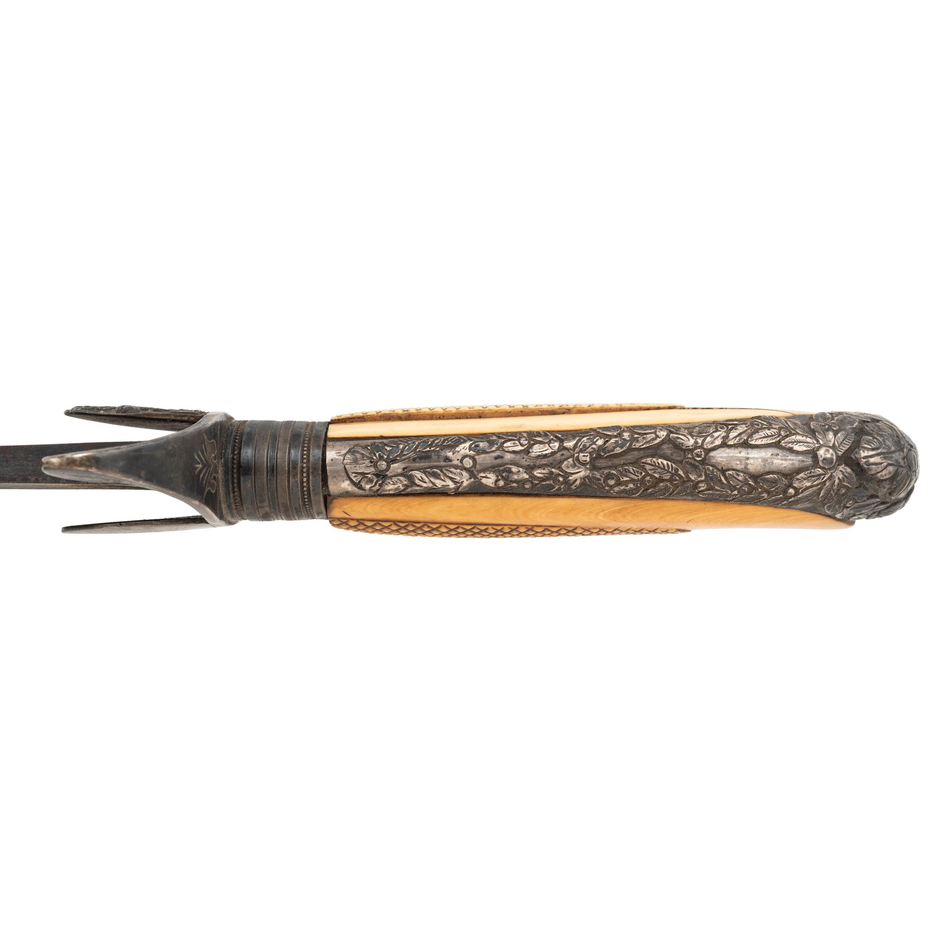 Philadelphia Bird's Head Pommel Silver Hilted Officer's Saber with Silver Mounted Leather Scabbard