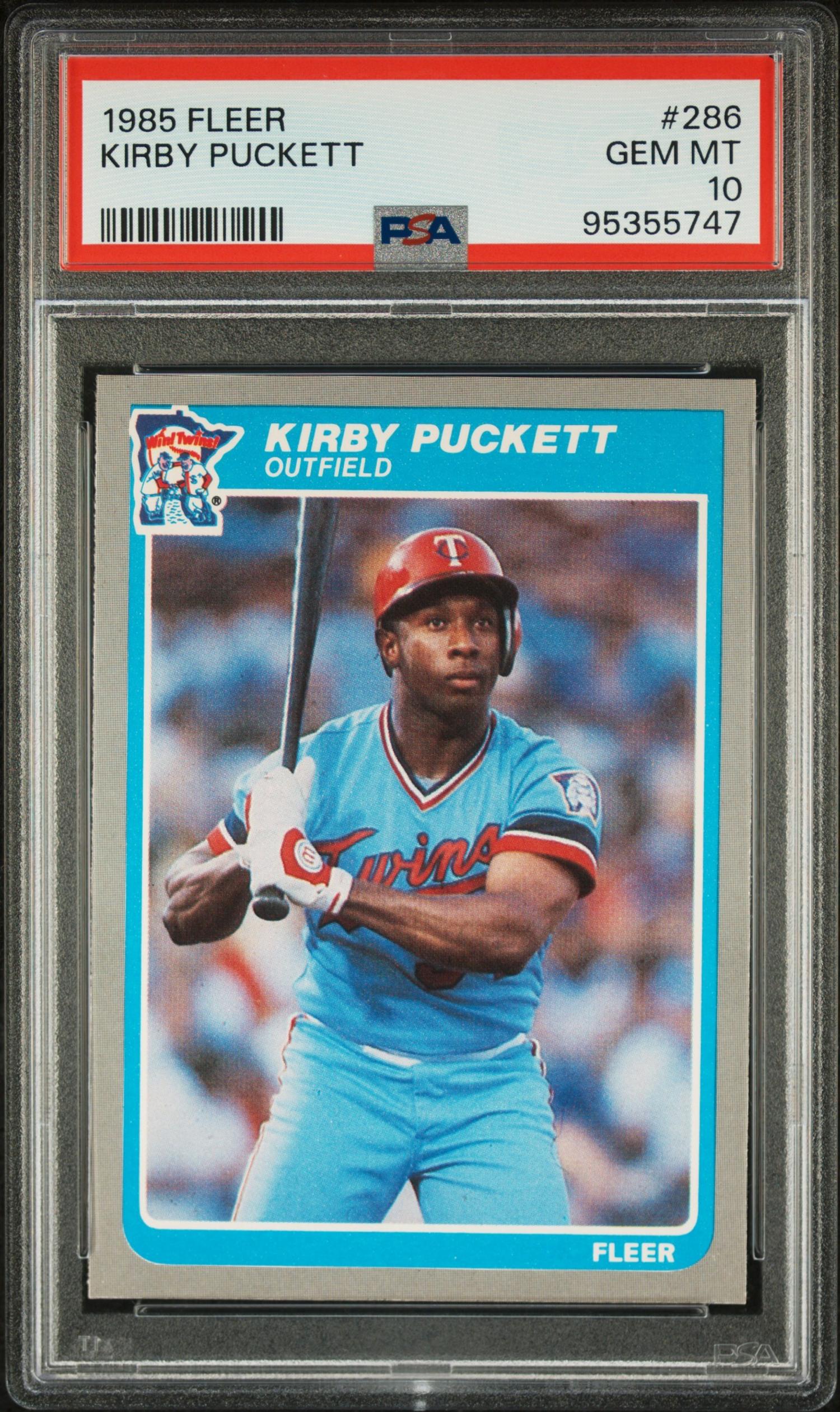 A 1985 Fleer Kirby Puckett Rookie Baseball Card (PSA 10 GEM MINT)