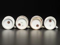 Four Porcelain Occupational Shaving Mugs Depicting Horse-Drawn Wagons