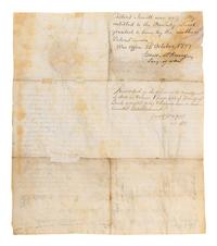 ADAMS, John (1735-1826). Partly printed document signed ("John Adams"), as President, Philadelphia, 28 October 1799, countersigned by Timothy Pickering as Secretary of State.