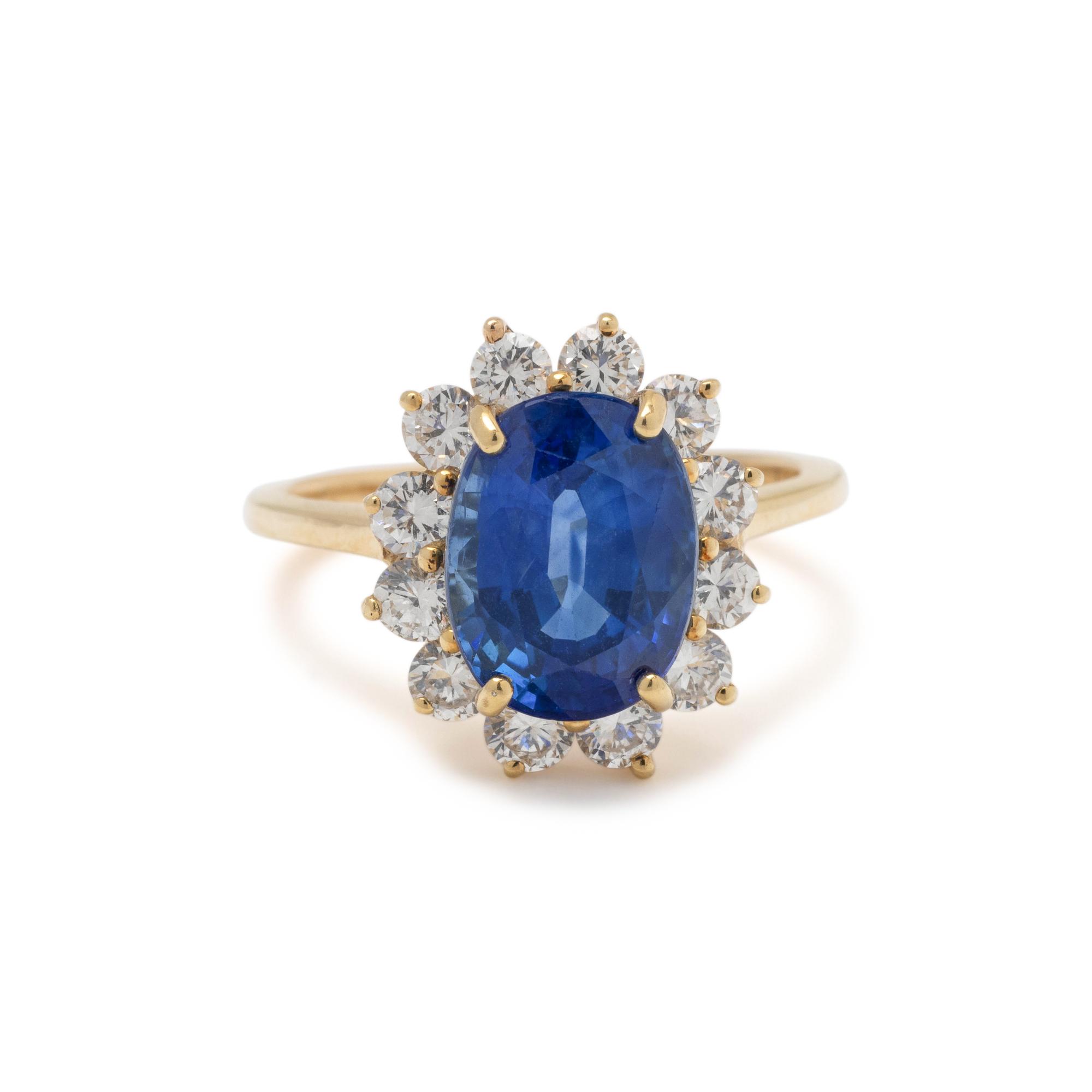 TIFFANY & CO., SAPPHIRE AND DIAMOND RING