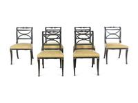 A Set of Six Regency Style Painted Side Chairs