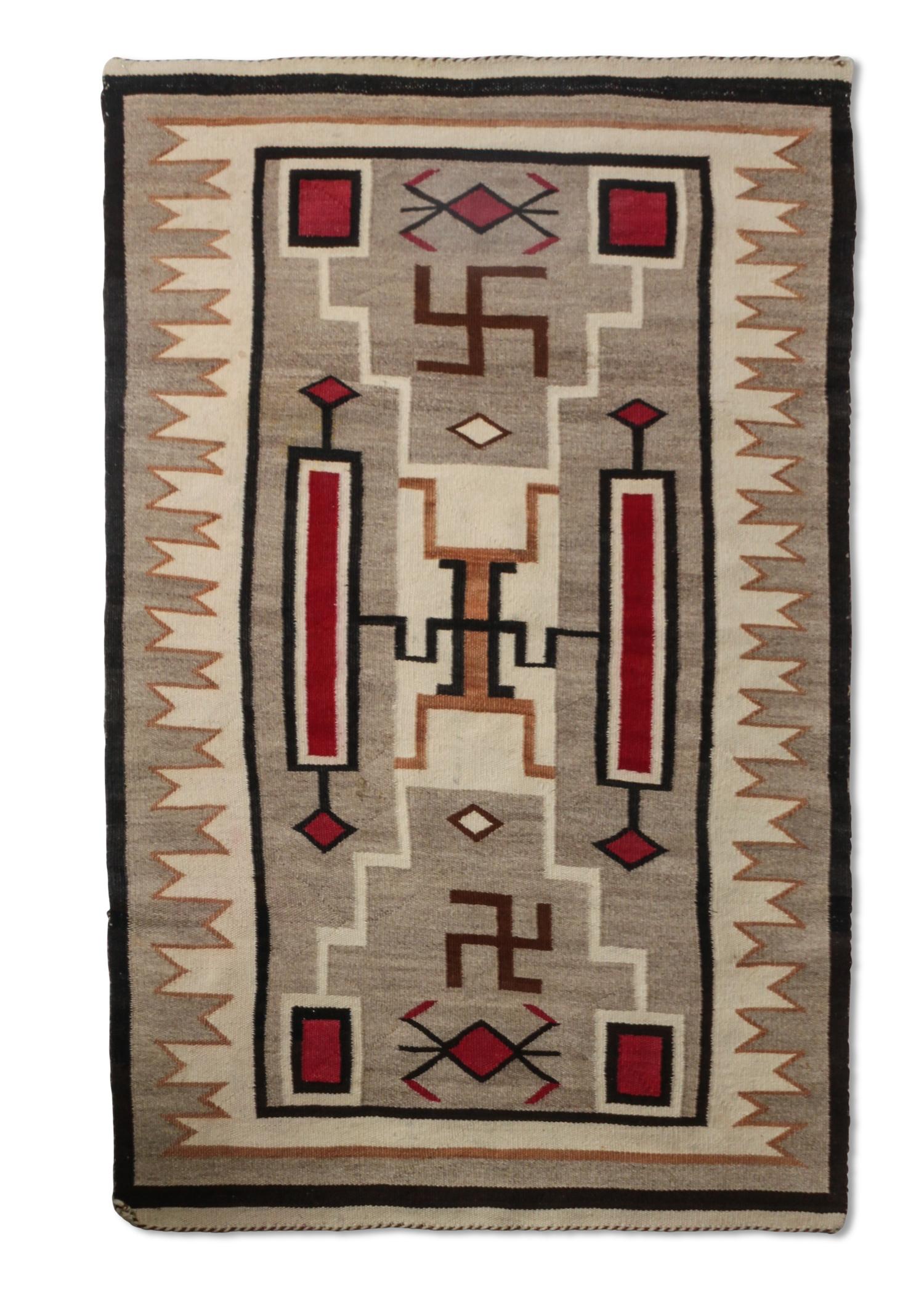 A J. B. Moore Catalogue Style Weaving 37 1/2 x 60 inches.
