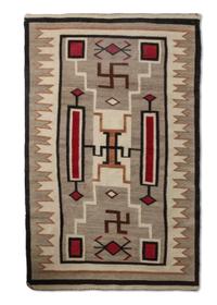 A J. B. Moore Catalogue Style Weaving 37 1/2 x 60 inches.