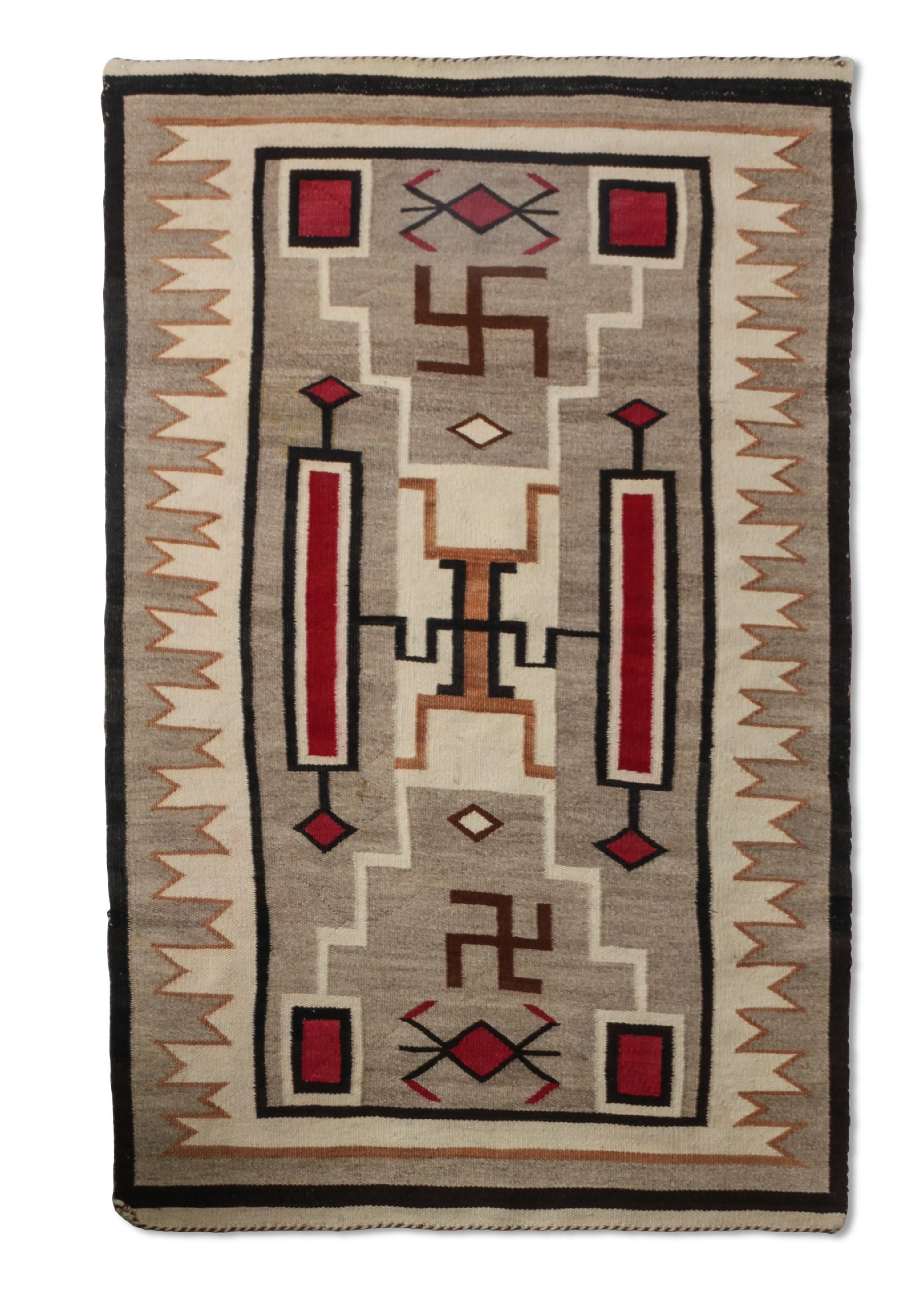 A J. B. Moore Catalogue Style Weaving 37 1/2 x 60 inches.
