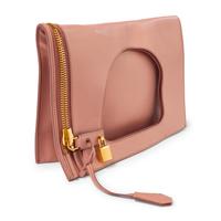 TOM FORD, PINK LEATHER CONVERTIBLE TOTE