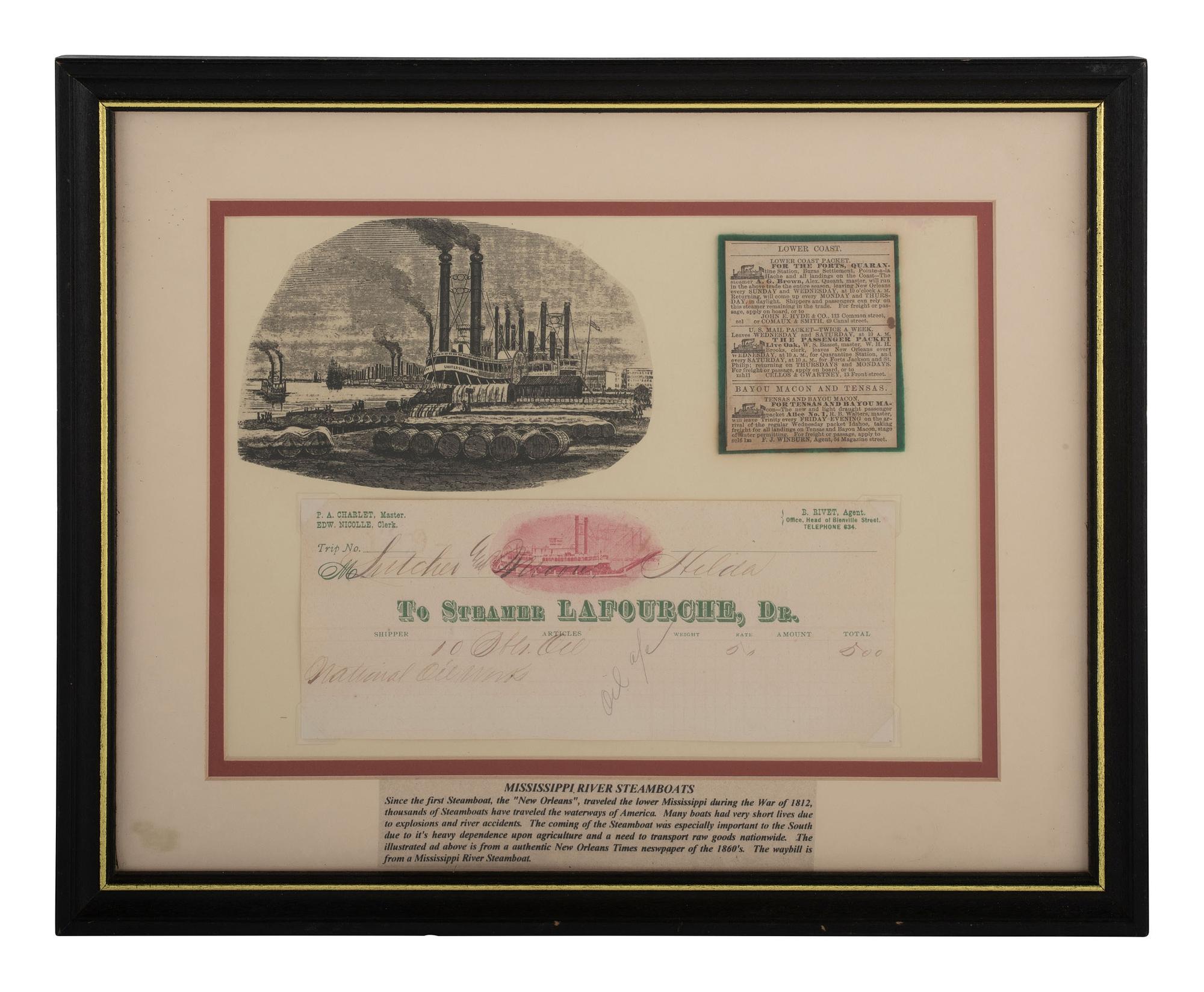 [TRANSPORTATION - SHIPS]. Collection of Trans-Atlantic mail, steamship freight bills. and checks.