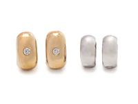 COLLECTION OF GOLD HUGGIE EARRINGS