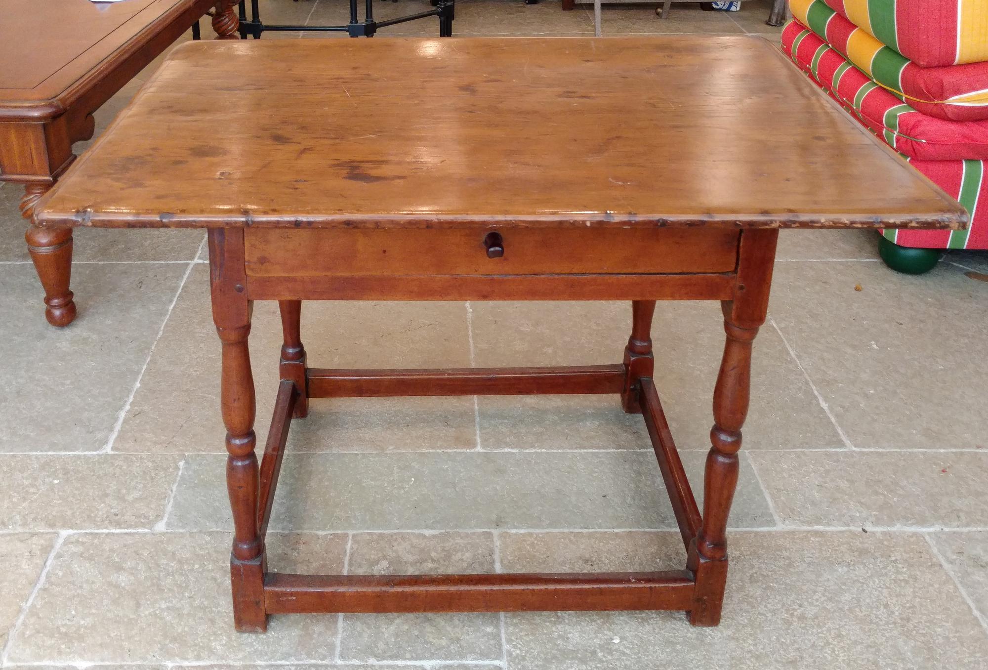 An American Lacquered Pine Table Height 24 x width 36 x depth 23 1/2 inches. — EARLY 20TH CENTURY