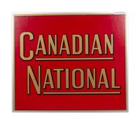 A Painted and Parcel Gilt Canadian National Rail Sign