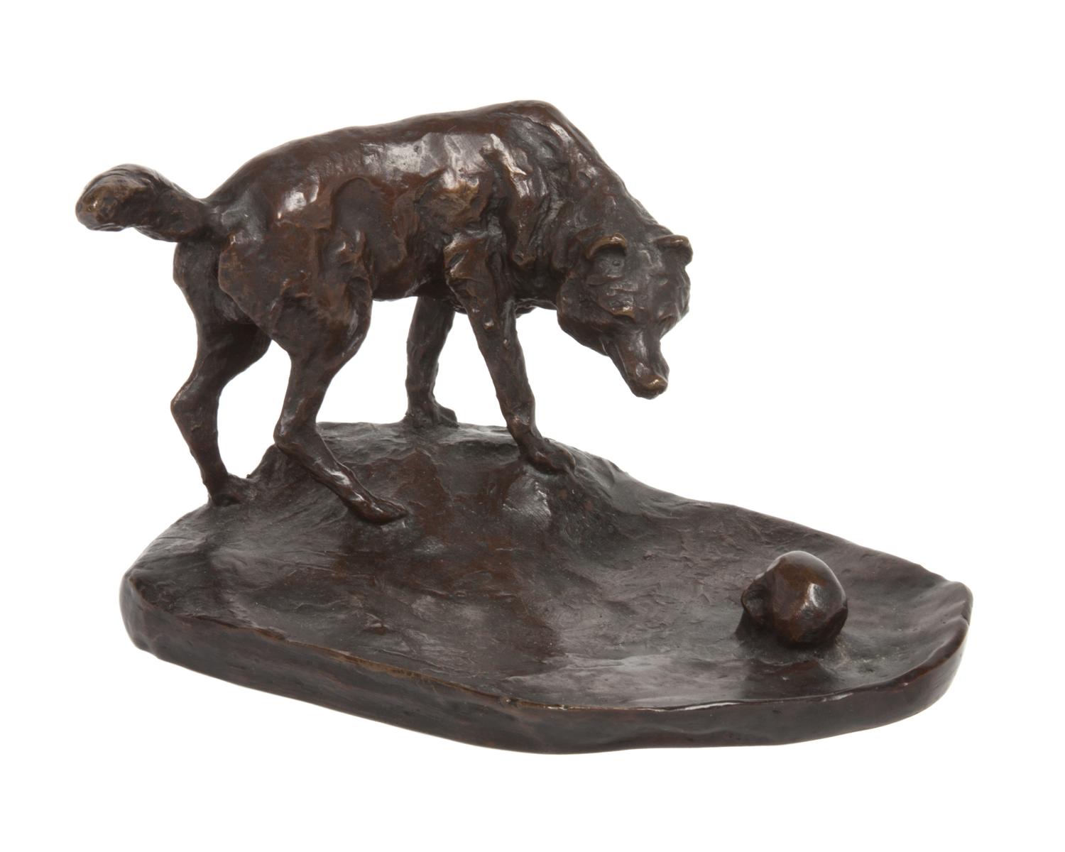 An American Bronze Animalier Group Width 7 1/2 inches. — AFTER CHARLES MARION RUSSELL (1864-1926)
