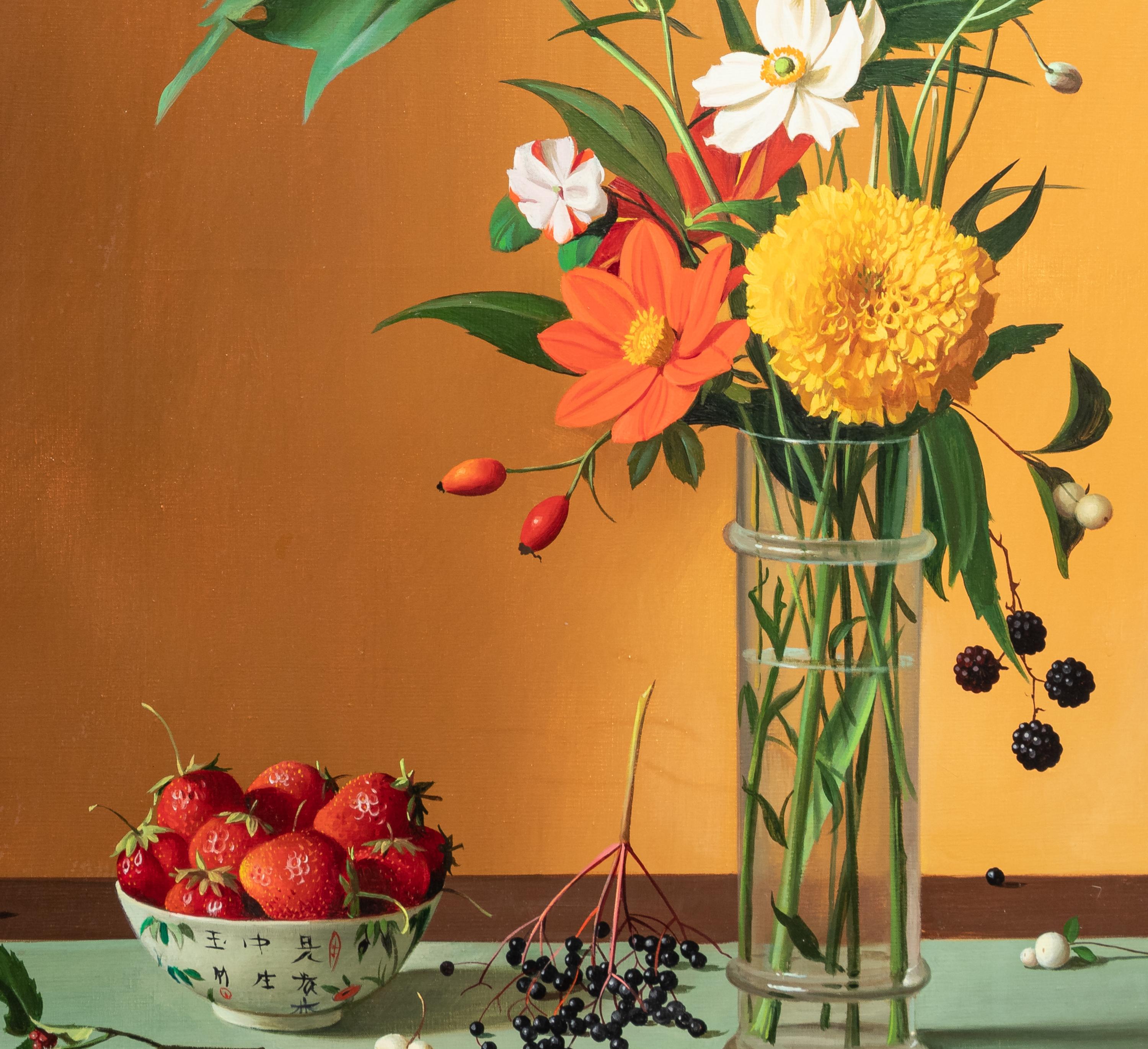 Fleurs et fraises