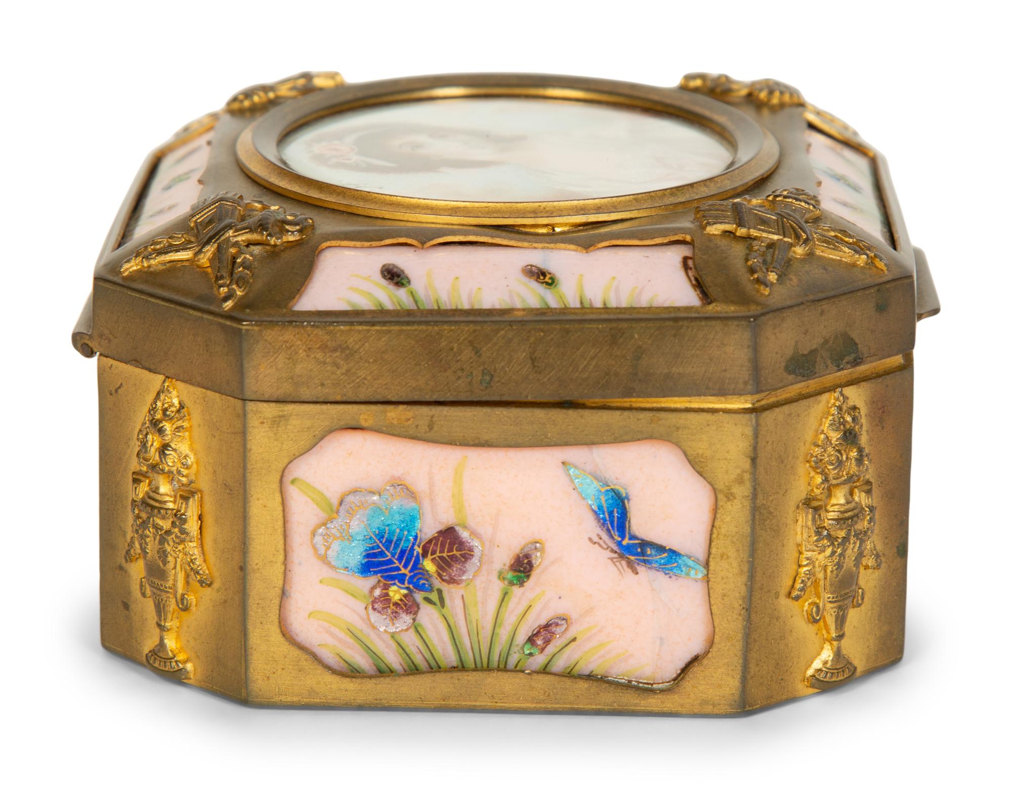 A Gilt Metal Trinket Box — 19th/20th Century