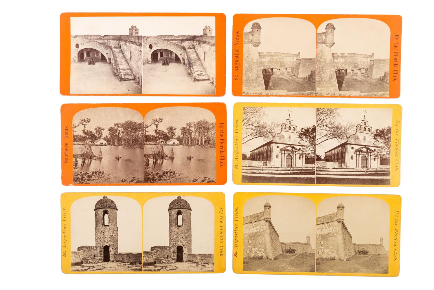 [CIVIL WAR]. A group of 25 stereoviews, highlighted by images of the US Navy Yard, Washington, DC, incl. monitors, and cannon, and views of St. Augustine, Florida.