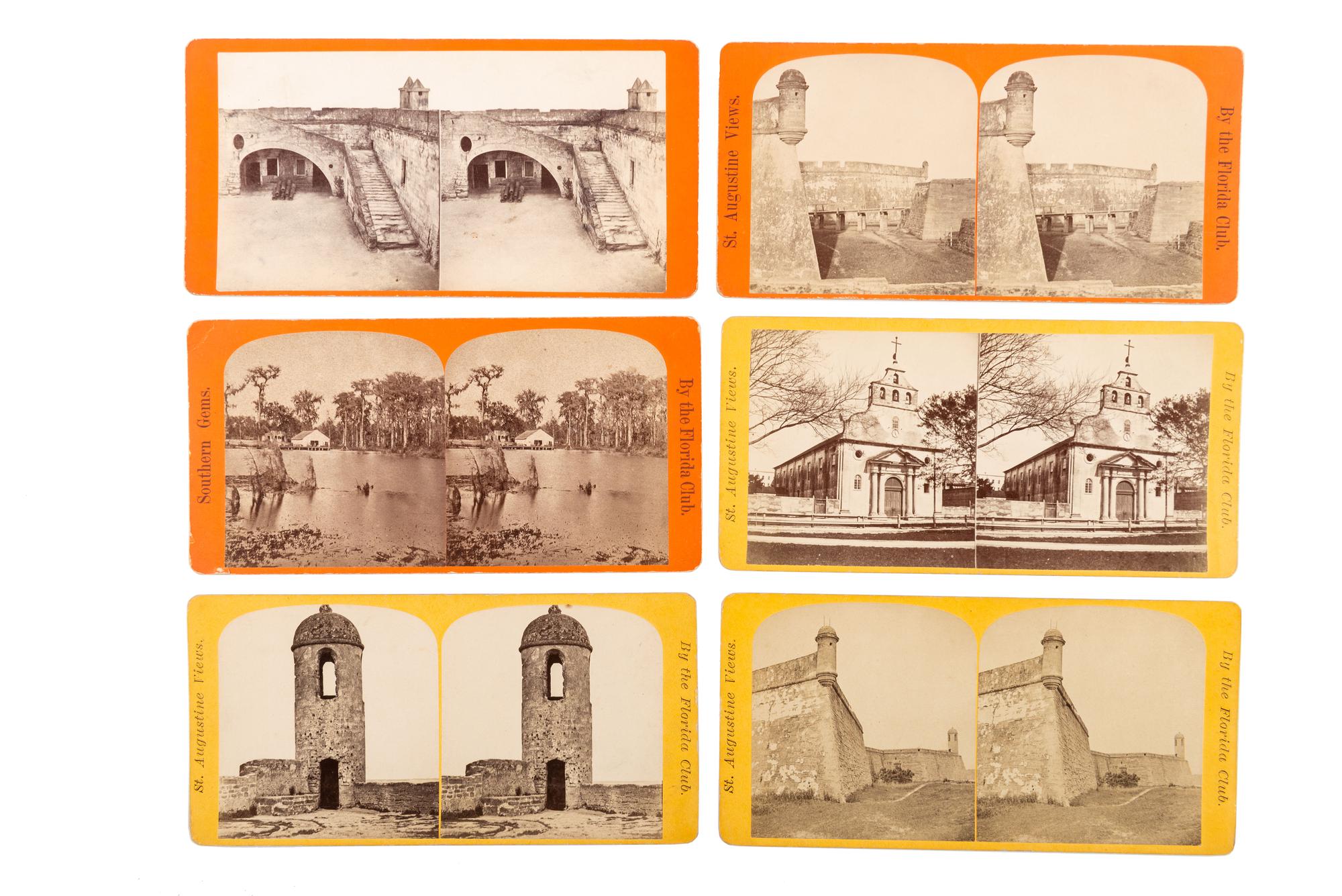[CIVIL WAR]. A group of 25 stereoviews, highlighted by images of the US Navy Yard, Washington, DC, incl. monitors, and cannon, and views of St. Augustine, Florida.