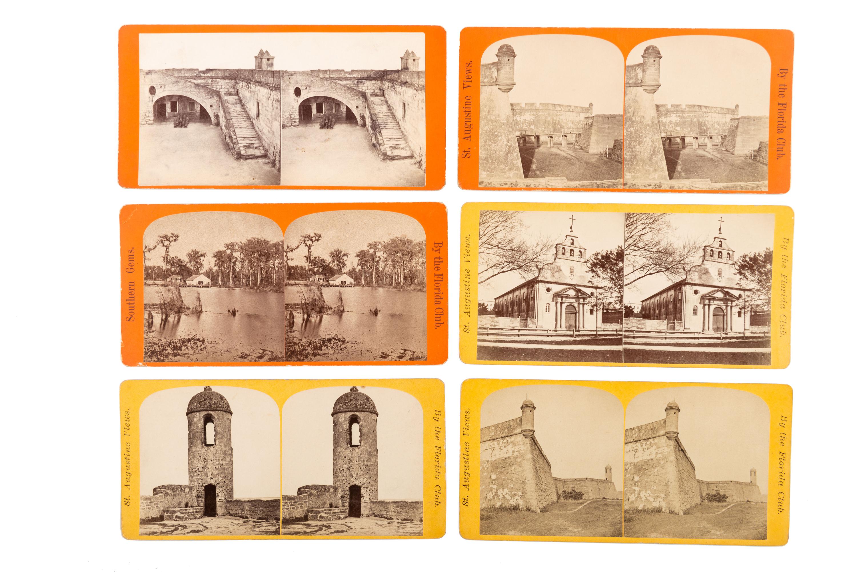 [CIVIL WAR]. A group of 25 stereoviews, highlighted by images of the US Navy Yard, Washington, DC, incl. monitors, and cannon, and views of St. Augustine, Florida.