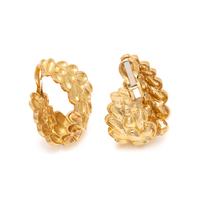 WANDER, FRENCH, YELLOW GOLD EARCLIPS
