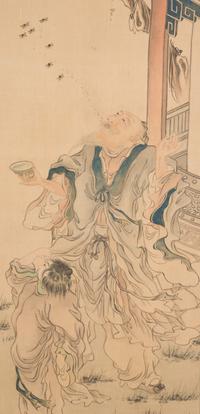 Two Korean Ink and Color on Silk Paintings, 19th/Early 20th Century