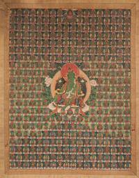 A Tibetan Thangka of Green Tara