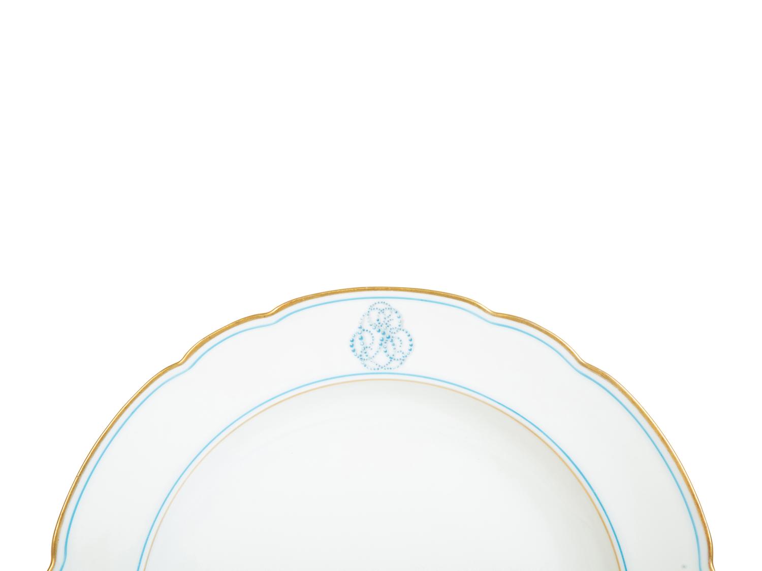 A Group of French Boyer Porcelain Bearing the Monogram of Caroline Slidell Belmont — Third Quarter 19th Century
