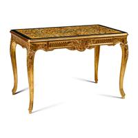 An Italian Giltwood and Scagliola Center Table
