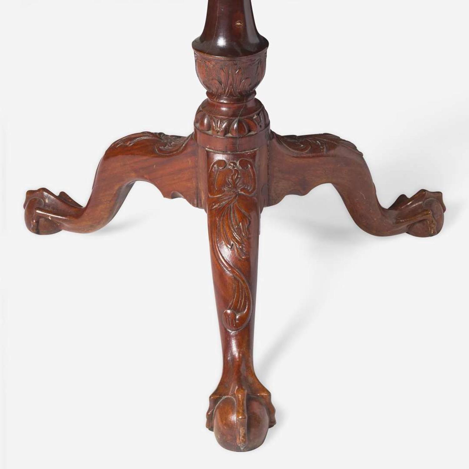 An impressive George III Chippendale carved mahogany tilt-top tea table circa 1760
