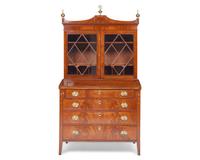 A Federal Inlaid Mahogany Secretary Desk