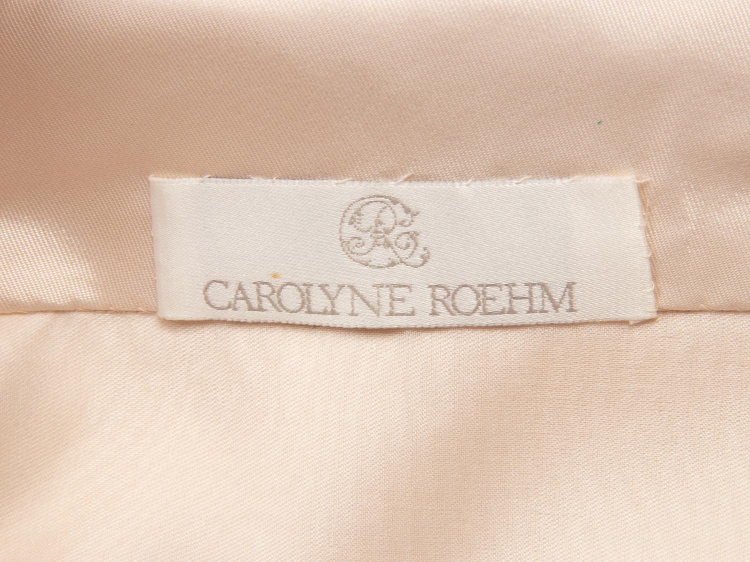 Carolyne Roehm, Cream High Neck Blouse