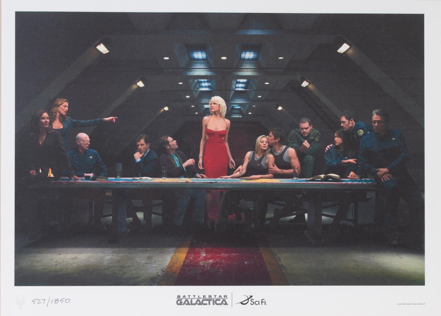 (Film Memorabilia). “Battlestar Galactica.” SciFi: 2004. Print of artwork from the final season of the show.