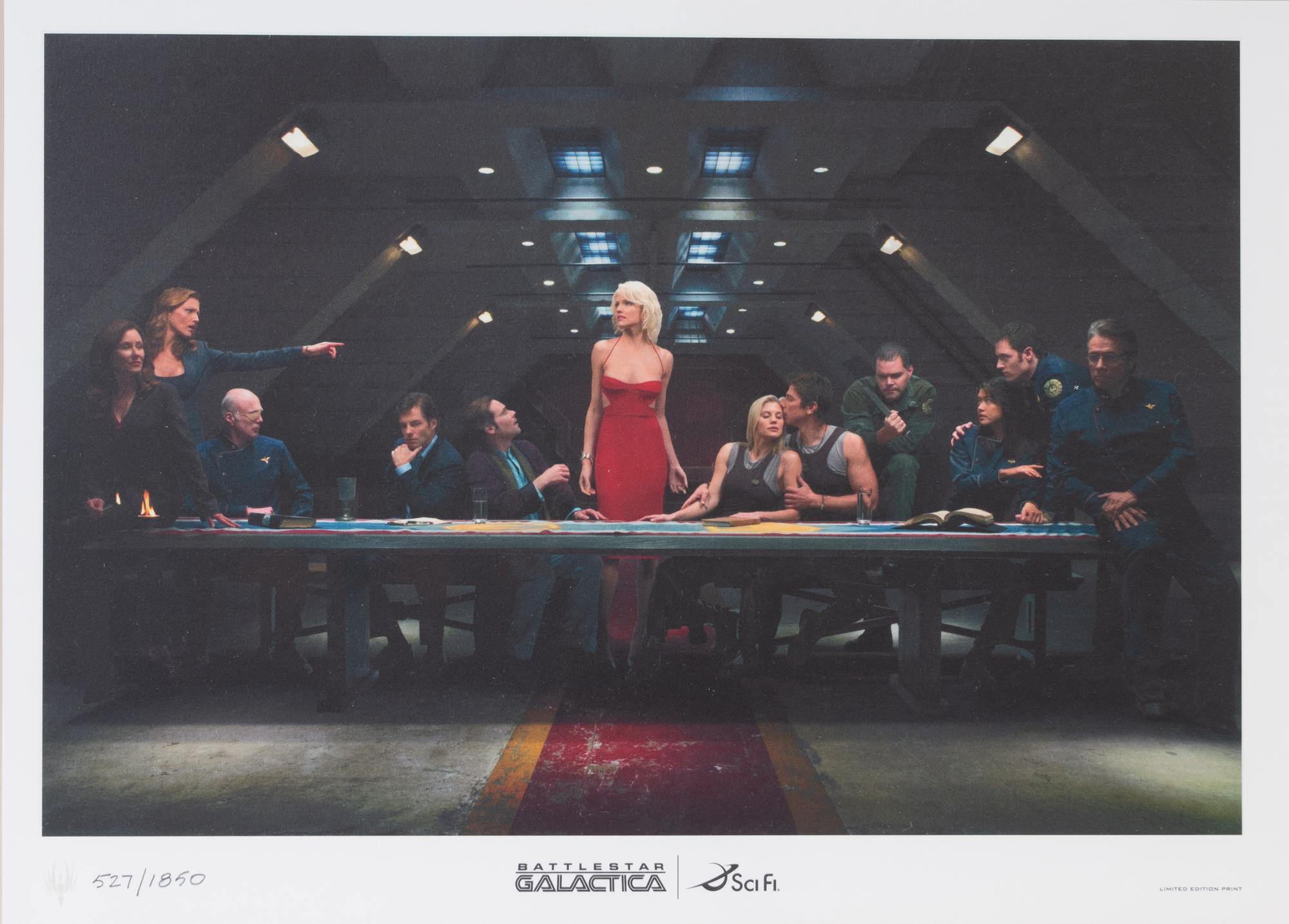 (Film Memorabilia). “Battlestar Galactica.” SciFi: 2004. Print of artwork from the final season of the show.