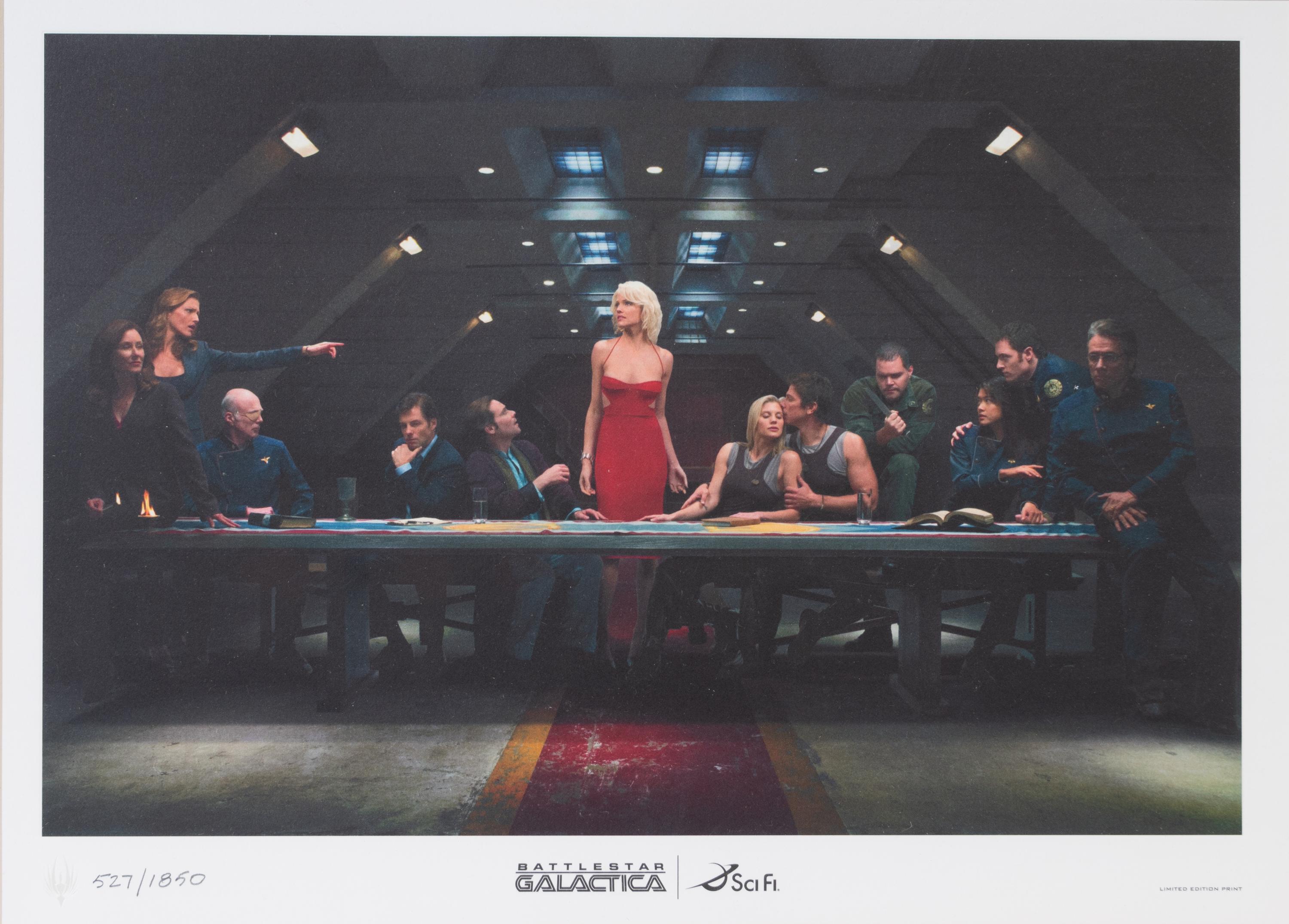 (Film Memorabilia). “Battlestar Galactica.” SciFi: 2004. Print of artwork from the final season of the show.