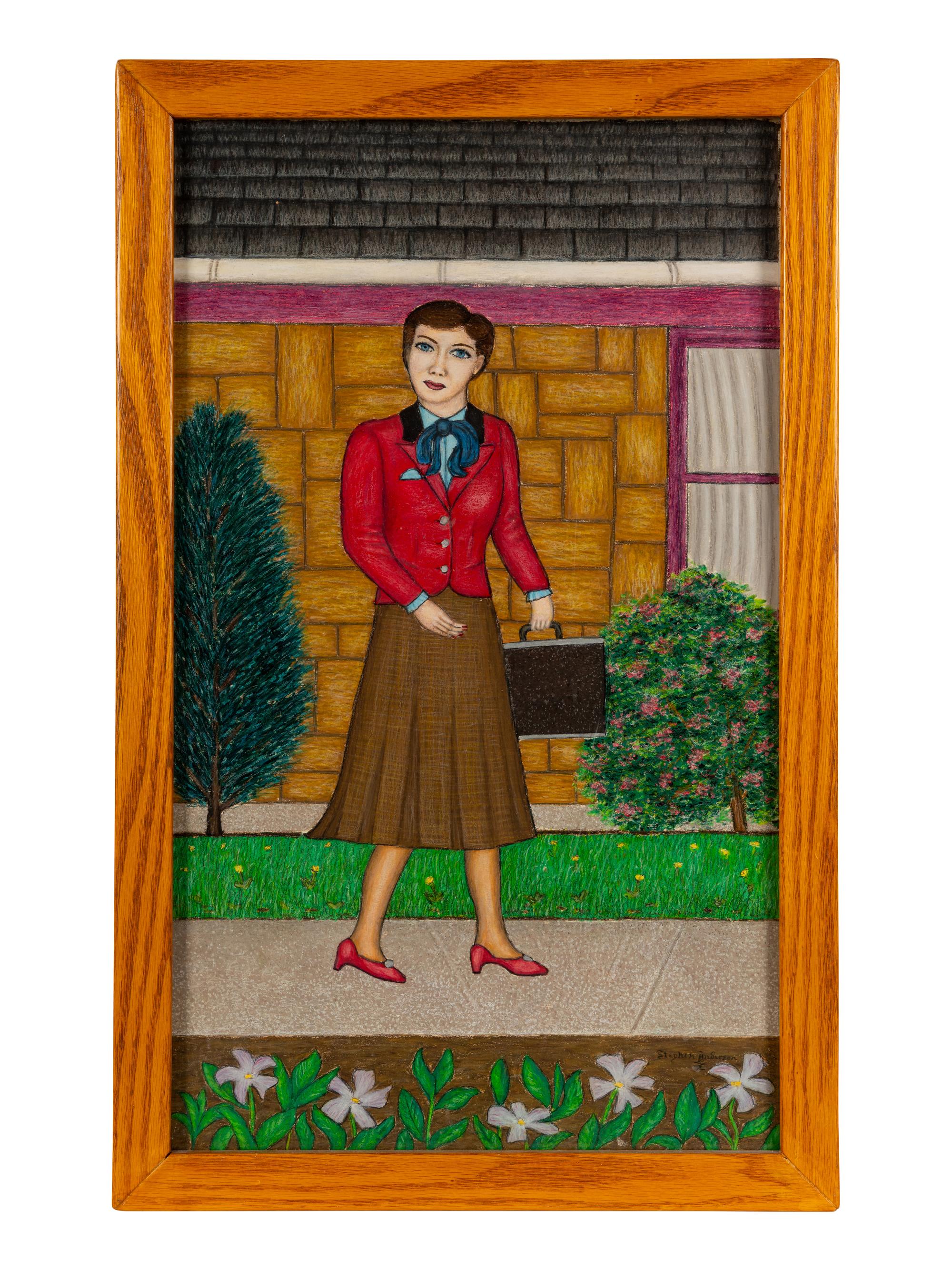 On Her Way to Work