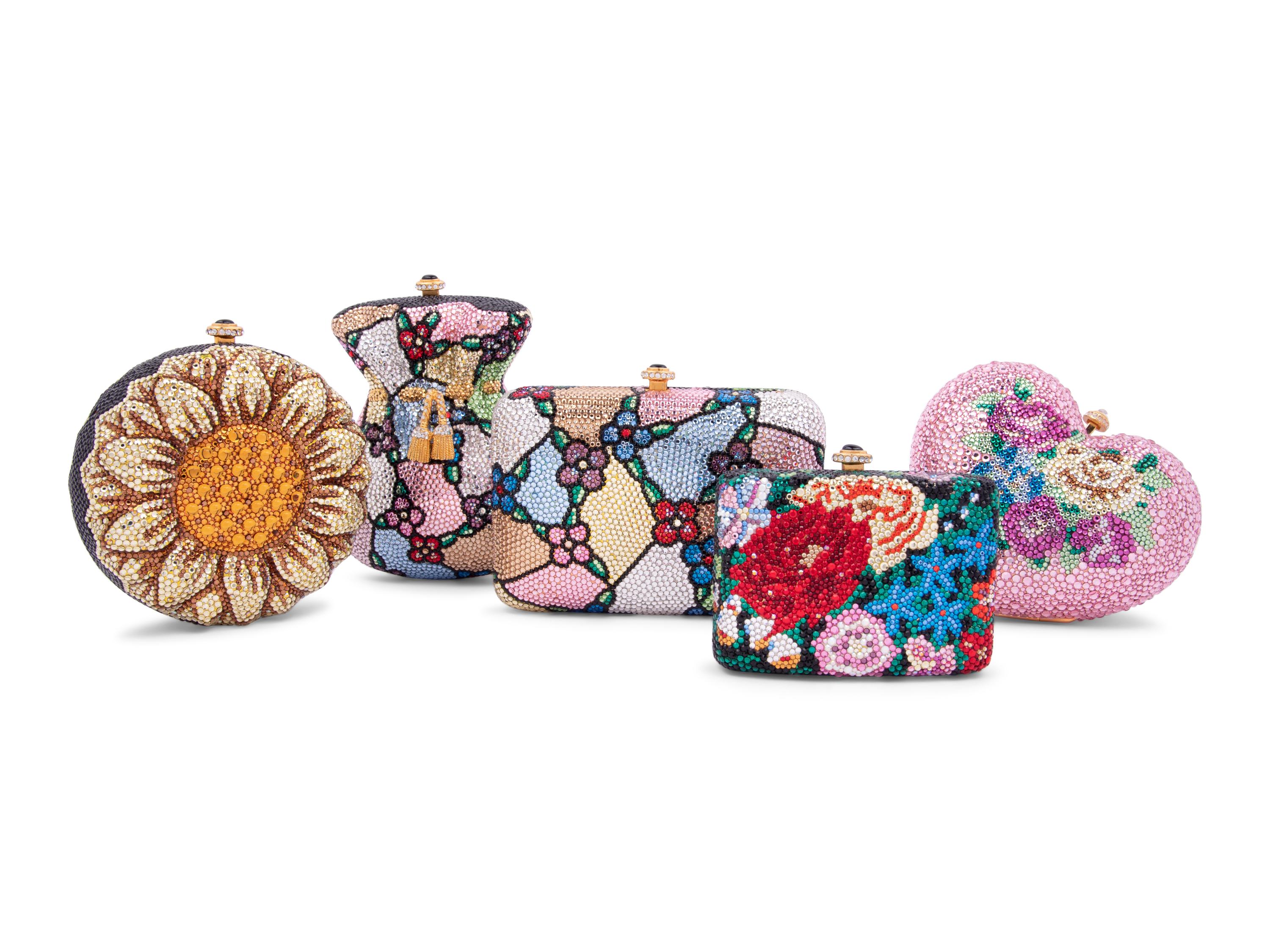 Five Kathrine Baumann Floral Motif Minaudières
