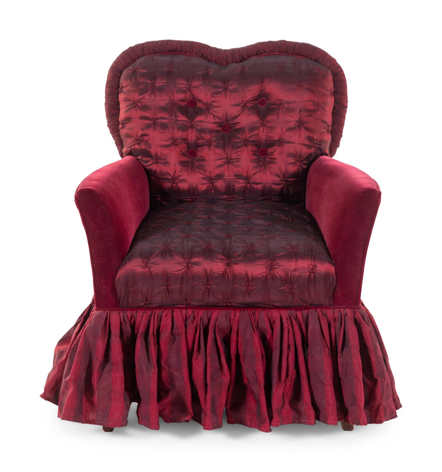 A Victorian Upholstered Slipper Chair