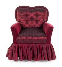 A Victorian Upholstered Slipper Chair