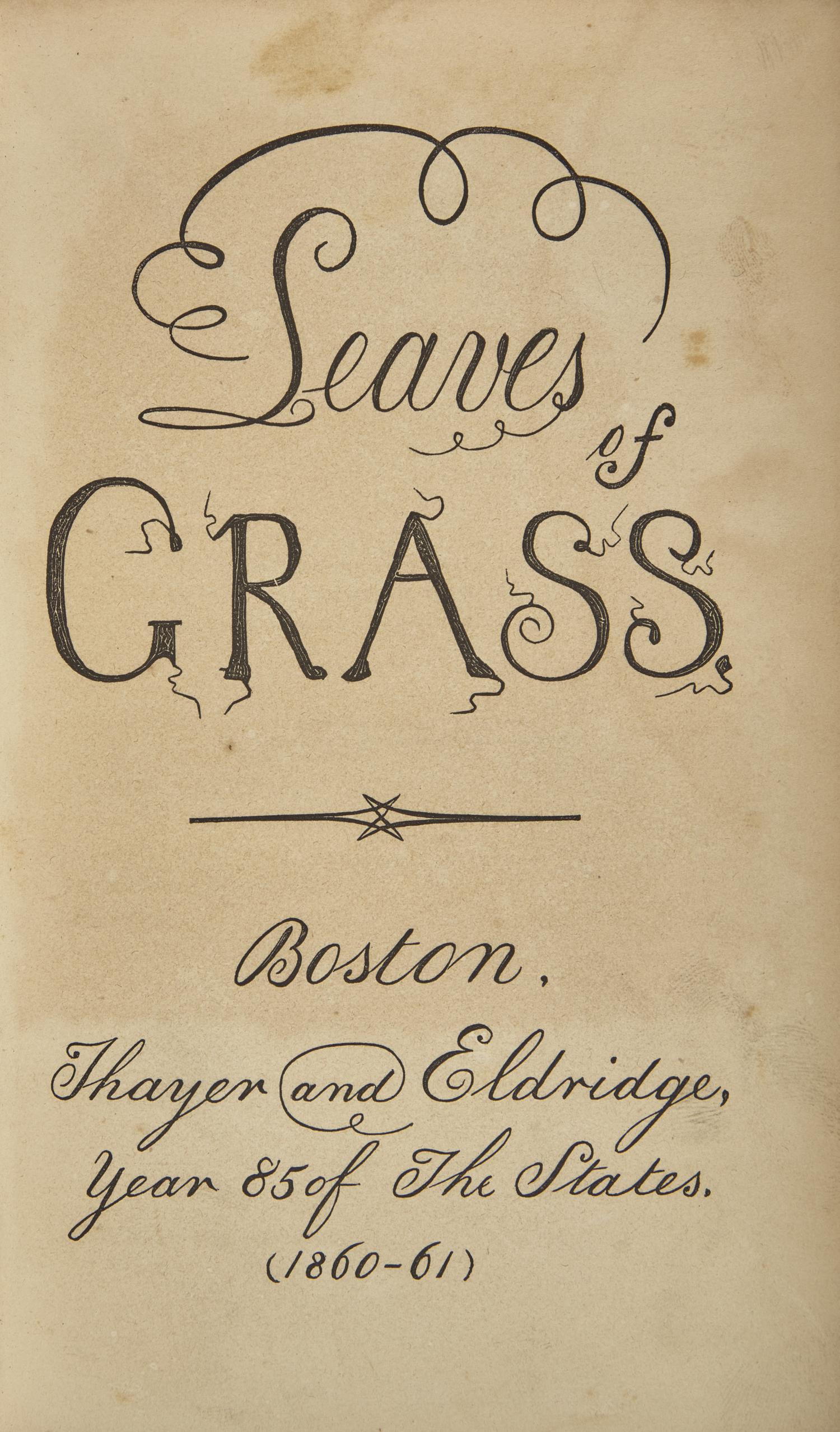 Whitman, Walt. Leaves of Grass