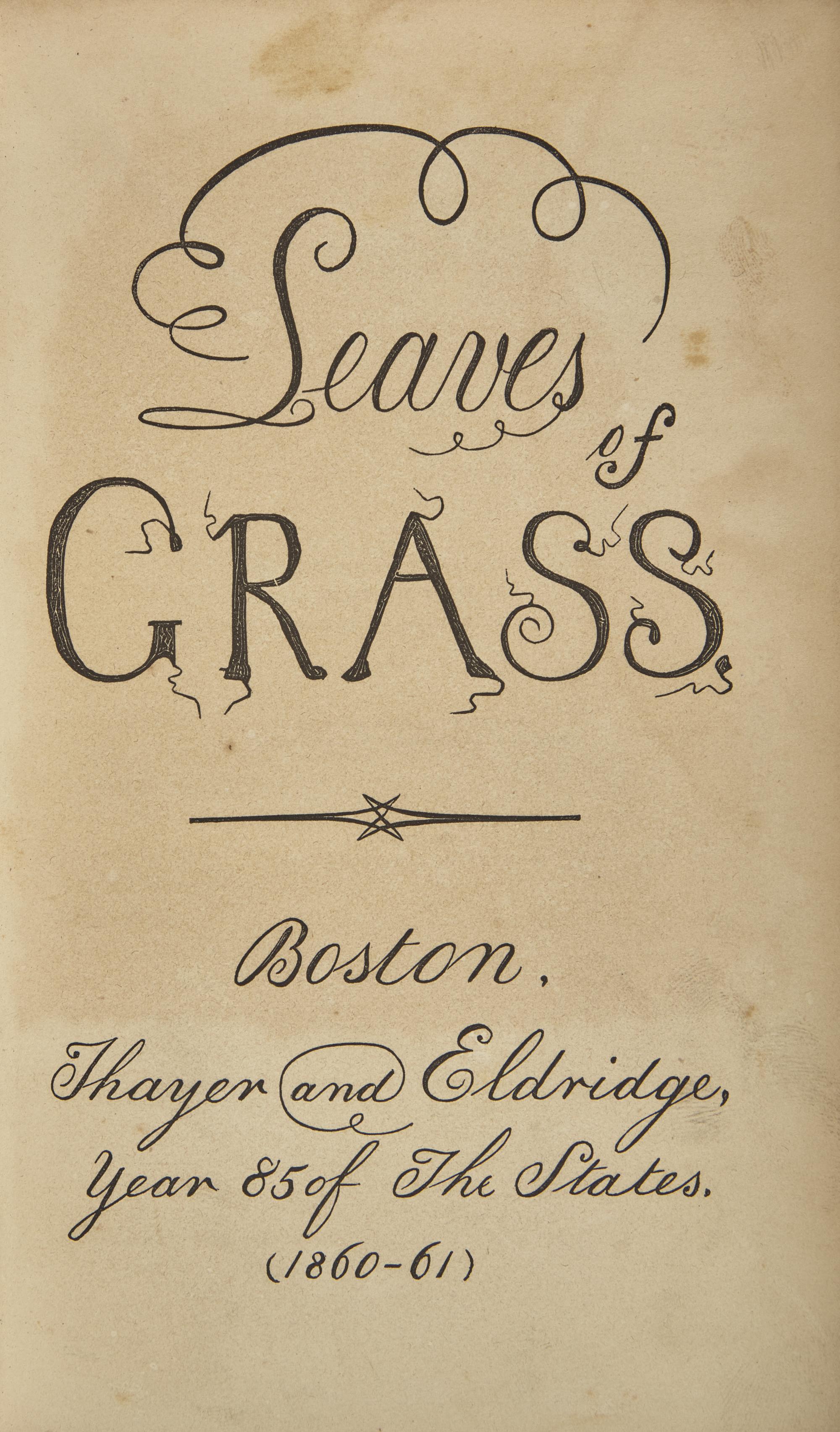 Whitman, Walt. Leaves of Grass