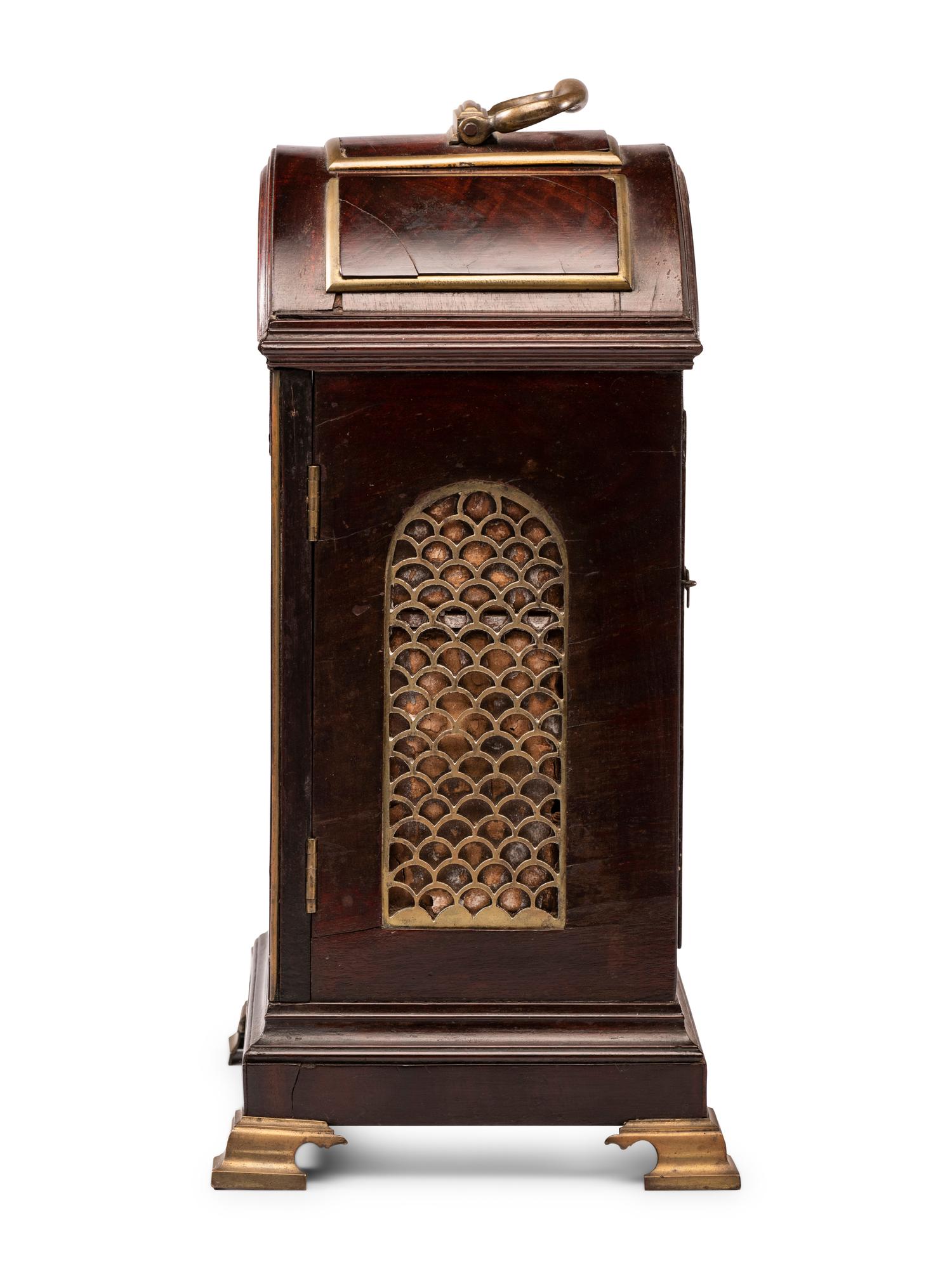 A George III Brass Mounted Mahogany Bracket Clock