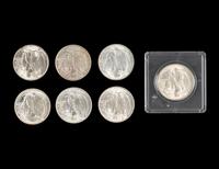 A Group of Seven Walking Liberty 50c Coins
